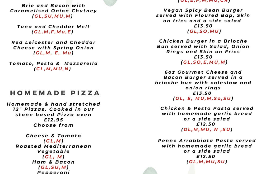 stockwood cafe menu